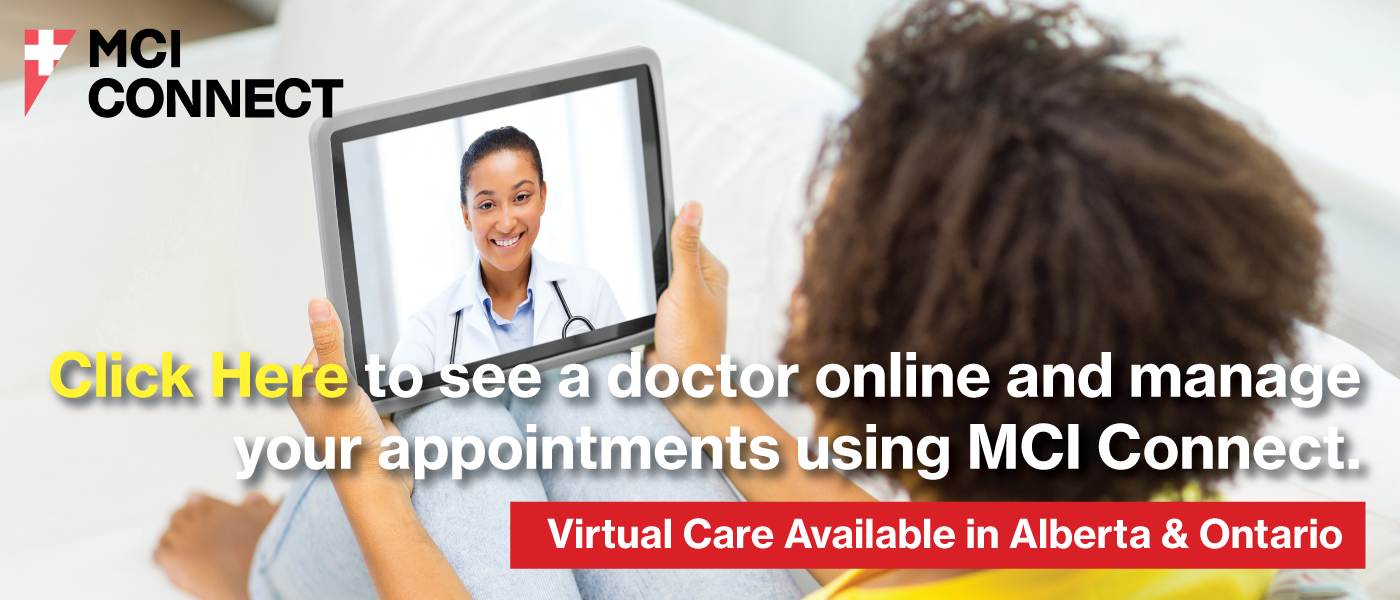 A patient using virtual care to see a doctor